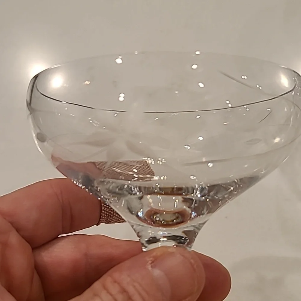One Vintage Libbey Etched Mini Glassware